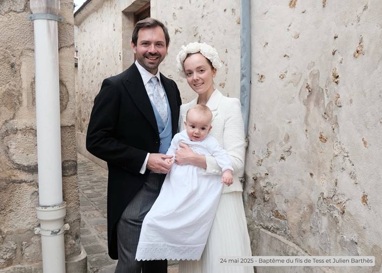 Baptême du fils de Julien et Tess Barthès à l’église Notre-Dame de l’Assomption de Crosne